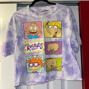 Rugrats Tie-Dye Cropped Style T-shirt size Large